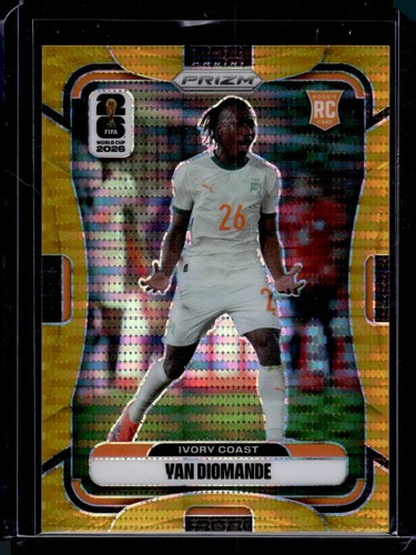 2026 Panini Prizm FIFA World Cup #257 Yan Diomande Preferred Gold Prizms #/10