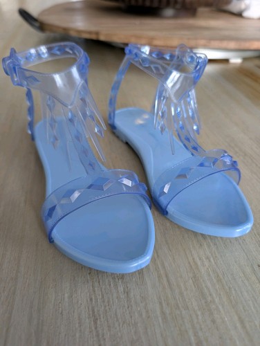 Disney Elsa Frozen blaue Anziehschuhe Größe 11/12 Kleinkind Mädchen - Bild 3 von 12