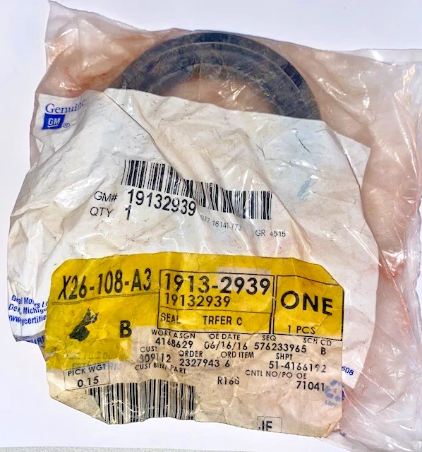 Caja de transferencia GM 2007-2017 original sello de eje de salida, pieza nueva OEM, P/N 19132939 Foto 3 de 4