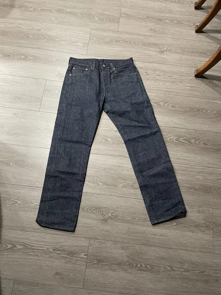 Levi's 501 Hombre Encogible a Ajuste 32x32 Azul Índigo Foto 3 de 3