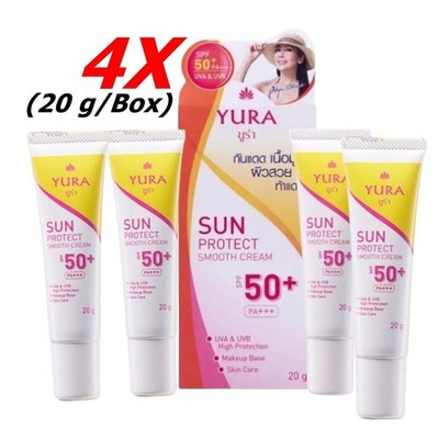 4X YURA Sun Protect Smooth Cream SPF50+ PA+++ UVA & UVB Rays Moisture Dark Spots
