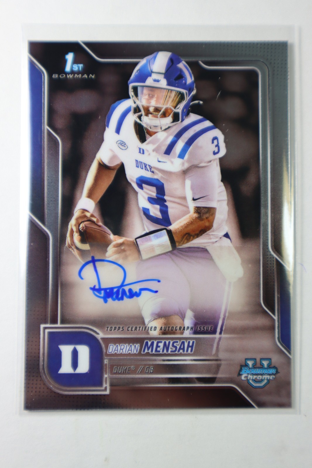 2025 Bowman University Chrome Darian Mensah Auto #BCA-DM Duke