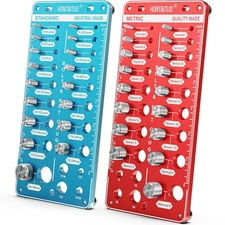 42 Nut and Bolt Thread Checker Standard and Metric,Bolt Size and Thread Gauge wi