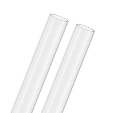 2Pcs 305mm Clear Rigid Acrylic Pipe, 26x32mm Plastic Round Tube Cooling System
