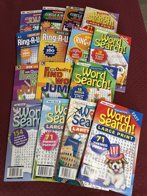 Lot of 4 Word Search/ Ring-a-Word Puzzles ~ RANDOM SELECTION ~ Digest Size