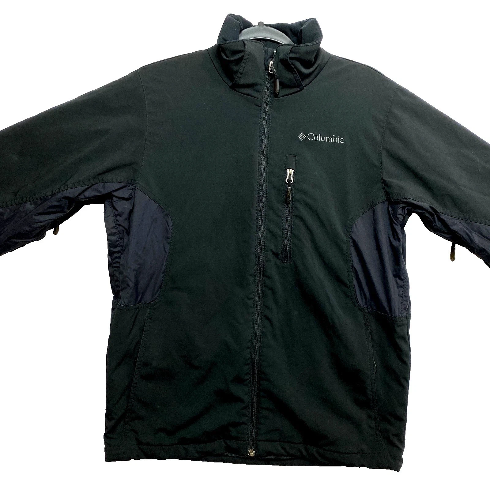 Columbia Jacket Mens Small Black Omni Shield Windbreaker Coat Hiking