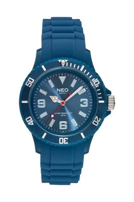 Neo Watch Armbanduhr Damen Herren Quarzuhr Kunststoff Cobalt Blue Nice-1 N1-011