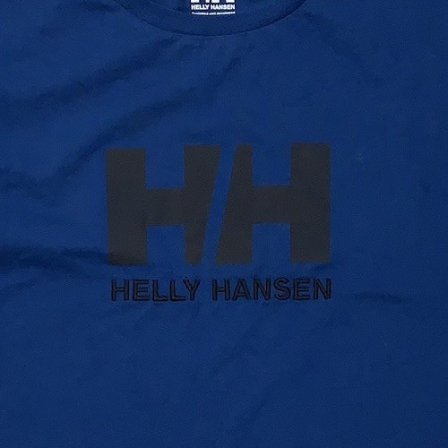 Helly Hansen Organic Cotton Logo Graphic T Shirt Deep Fjord Blue Mens Sz XL New