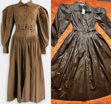 NWT Ulla Johnson Lucinda Sculptured-sleeve Midi Dress In Raven. Size 4