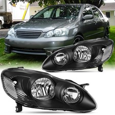 Pair Headlight Assembly Set For 2003 2004 2005 2006 2007 2008 Toyota Corolla ...
