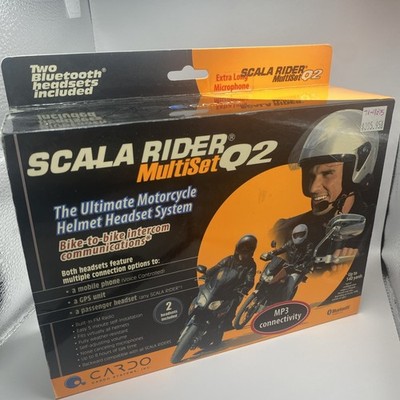 Scala Rider Multiset Q2 Motorcycle Helmet Headset  Bike to Bike Intercom