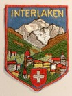 Écusson INTERLAKEN Suisse en tissu brodé - hauteur 5,2 cm