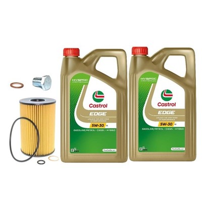 10L CASTROL EDGE LL OIL CHANGE SERVICE KIT FOR BMW M6 COUPE F13 4.4 12-17