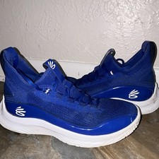 Under Armour Curry 8 Mid Top Lace Up Blue/Whi...