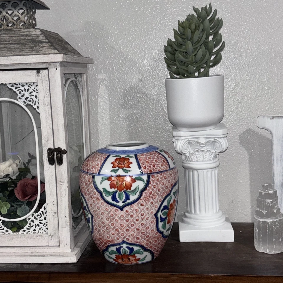 Jarrón de porcelana estilo ACF Imari vintage - decorado a mano en Hong Kong  Foto 4 de 4