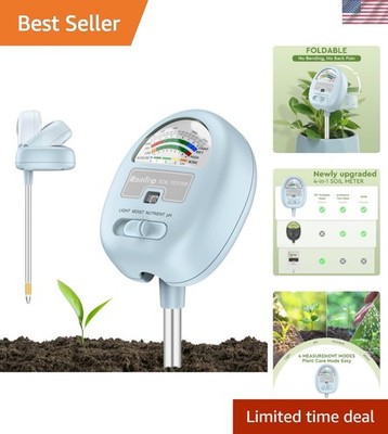 Ultimate 4-in-1 Soil Tester with Rotating Head for Indoor & Outdoor Plants