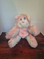 CAT Pink White Vintage Plush Toy Fisher Price Purr-Tenders 1987