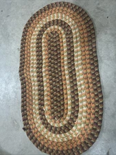 Vintage Bohemian Braided Rug 42” x 22”