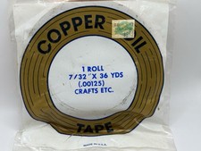 Vintage Copper Foil Tape 7/32" x 36 Yds Crafts Stained Glass New Sealed