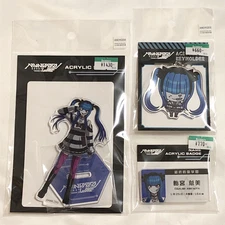 Hundred Line Last Defense Academy Amemiya Acrylic Stand Badge Keychain Set of 3
