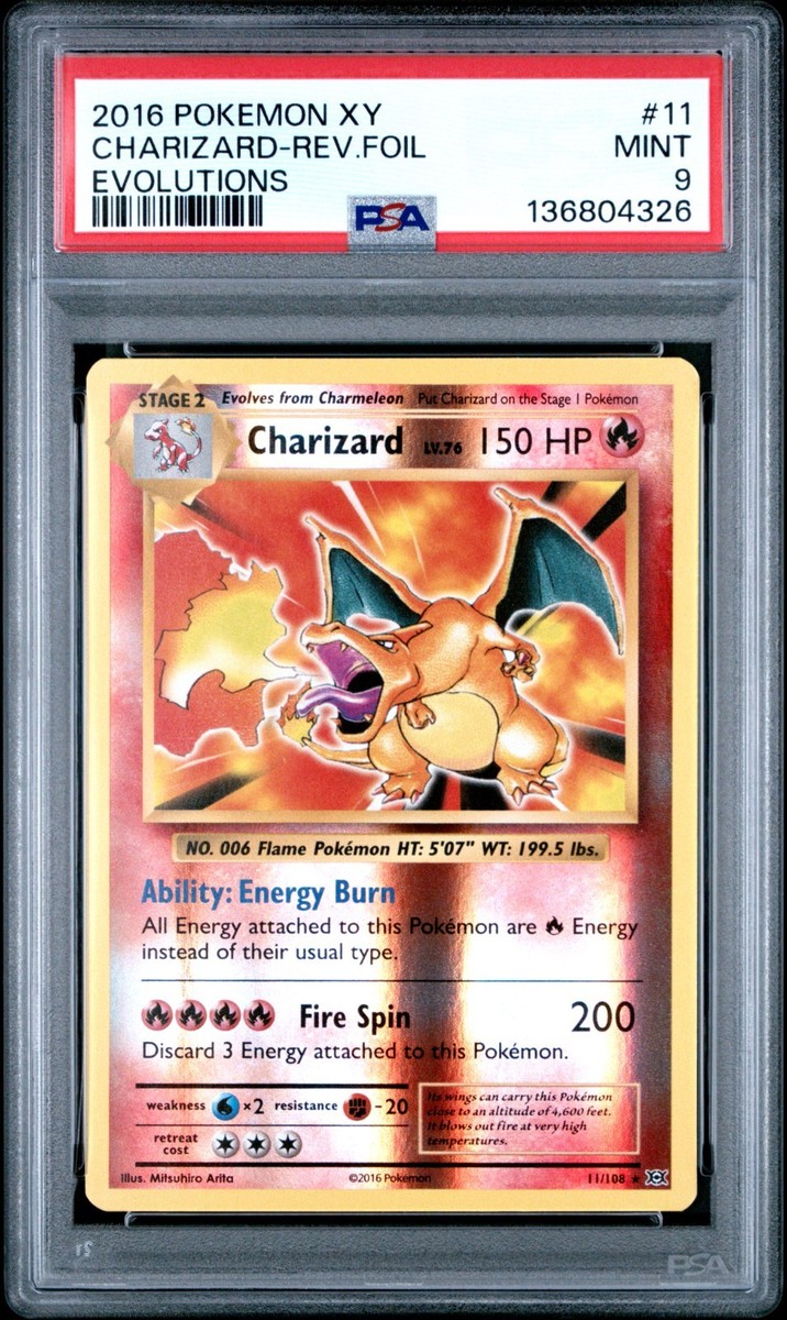 Pokemon XY Evolutions Charizard Reverse Holo 11/108 MINT PSA 9 | eBay