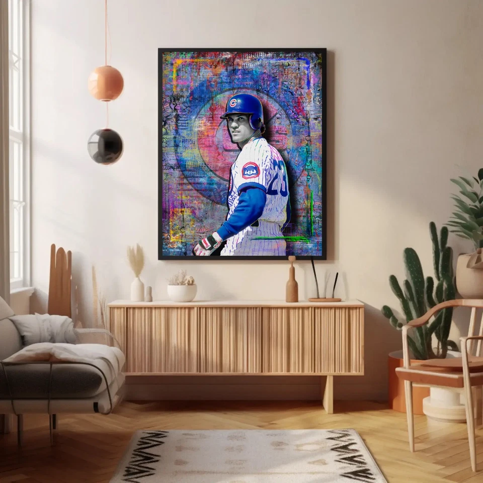 Póster de RYNE SANDBERG CHICAGO CUBS, impresión de arte pop de los Chicago Cubs envío gratuito a EE. UU. Foto 4 de 4