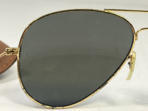 Gafas de sol RAY-BAN aviador marco dorado grandes 62 mm lente azul RB3026 con estuche - Imagen 11 de 15