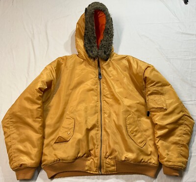 Counter Attack 2XL Winter Coat Gold Mustard Yellow Hooded