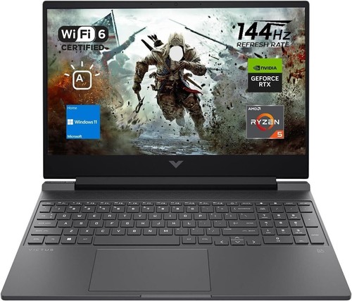 HP Victus 15.6 FHD Gaming Laptop 144Hz 64GB RAM 4TB SSD AMD Ryzen 5 7535HS - Picture 1 of 5