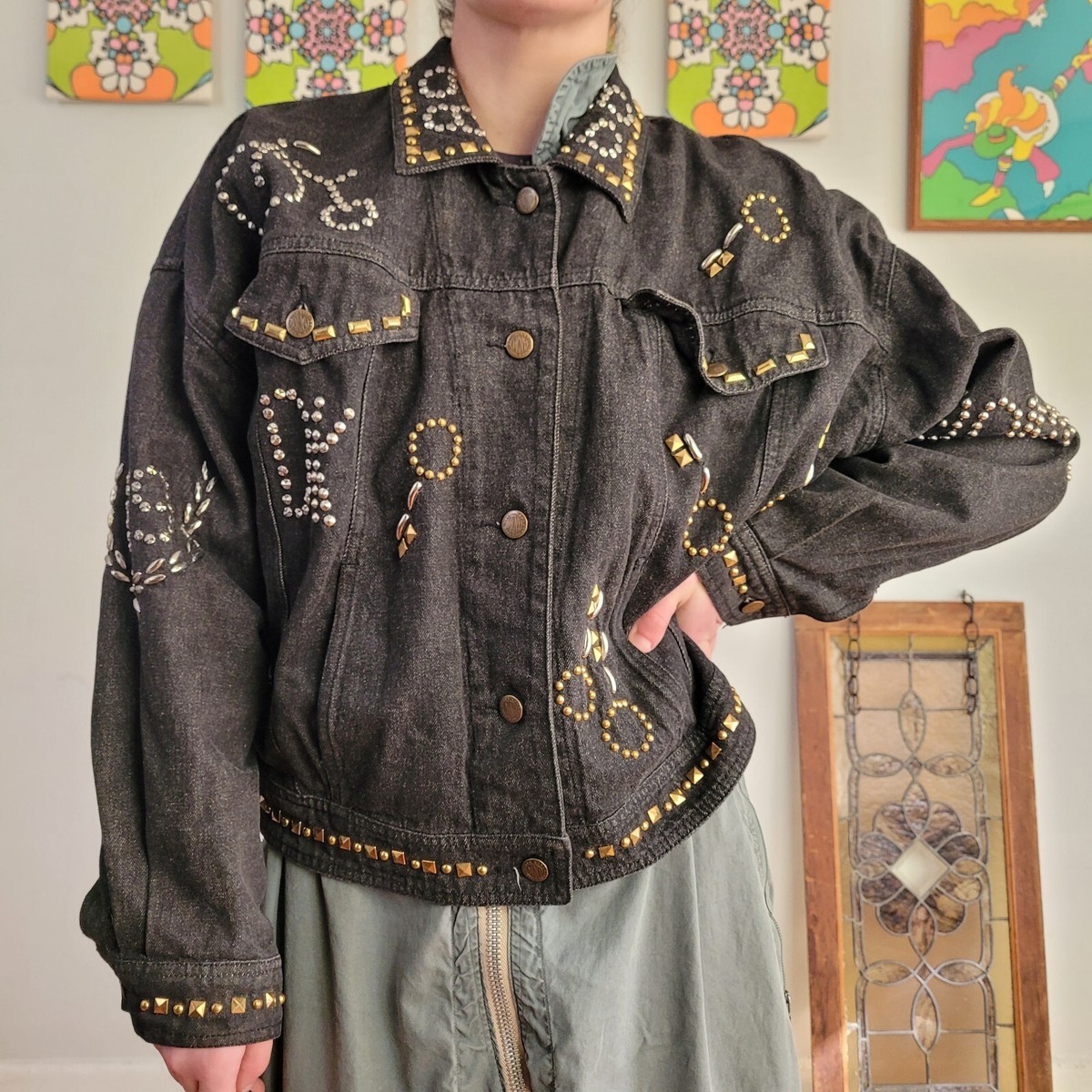 ジャケット・アウター 90s DKNY front zip black denim jacket 90s dkny jeans / nylon zip-up jacket | VOID.