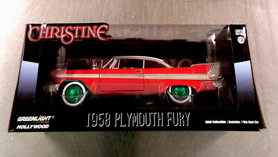 GREENLIGHT HOLLYWOOD CHRISTINE 1958 PLYMOUTH FURY RED 1:24 SCALE