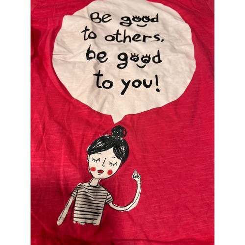 Zara Pink Girls Graphic T-Shirt 'Be Good To Others' Inspirational Kids Quote Tee - Picture 3 of 12