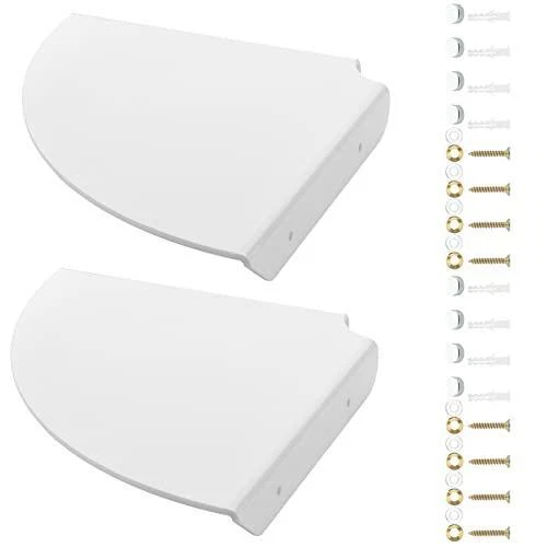 Cosmos 2 Pcs Acrylic Wall Mount Floating Corner Shelves Quarter Round Shower