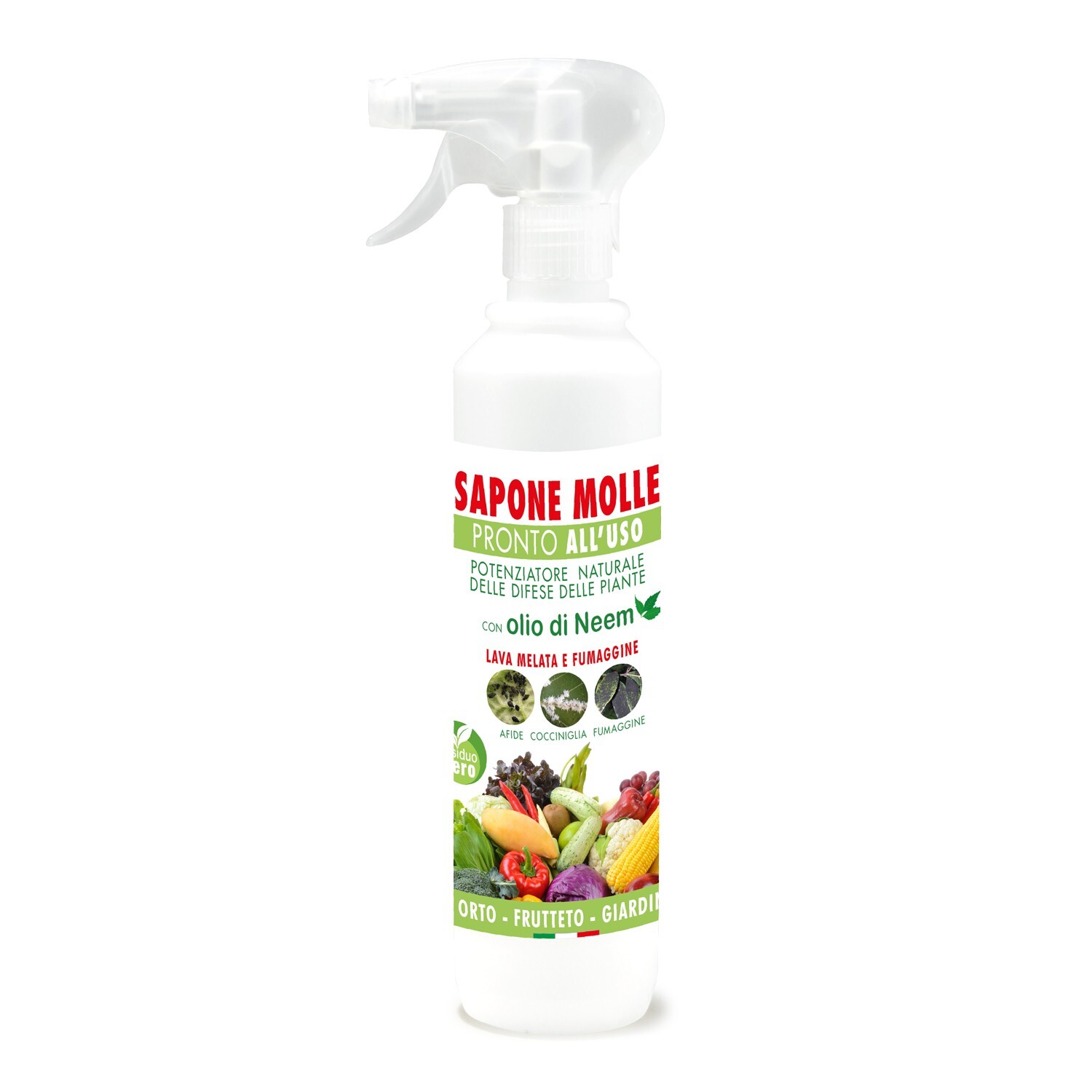 Sapone Molle di Potassio con Olio di Neem 500ml 100% Naturale - Spray Pronto uso