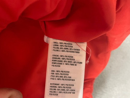 🔥 Hollister • Pink Puffer Sleeveless Hooded Down Feather Vest Jacket Teen Sz L - Picture 8 of 8