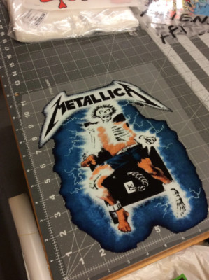 1 DTF Print -Metallica Ride The Lightning Back Electric Chair Ready Press 9''x12''