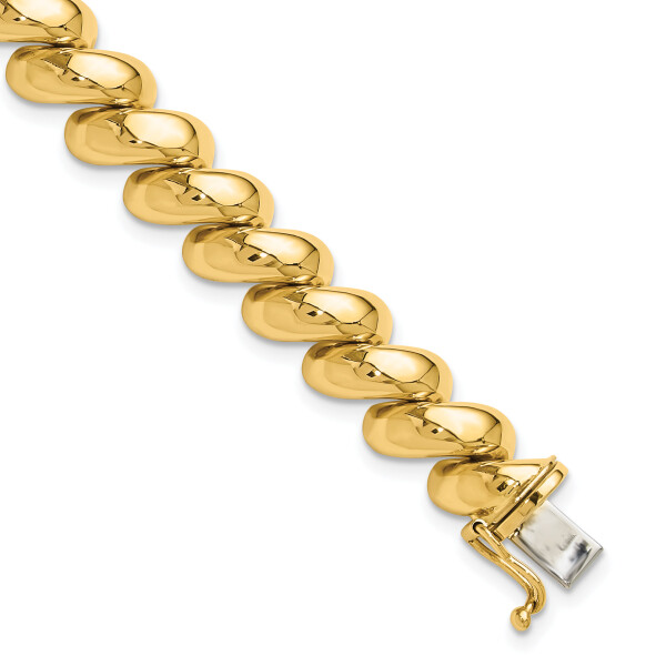 14K Solid Yellow Gold San Marco Chain Bracelet eBay