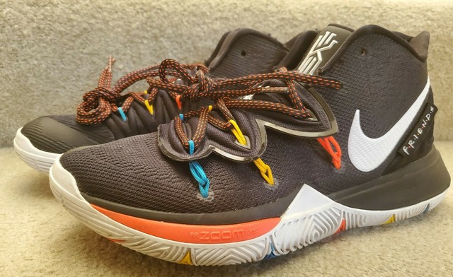 kyrie 5 black white bright crimson