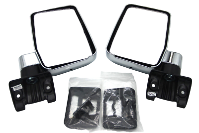 Toyota Land Cruiser FJ60 FJ62 Side View Mirrors Set Chrome