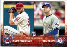 2015 Topps Update #US52 Cody Anderson and Phil Klein Rookie Combos