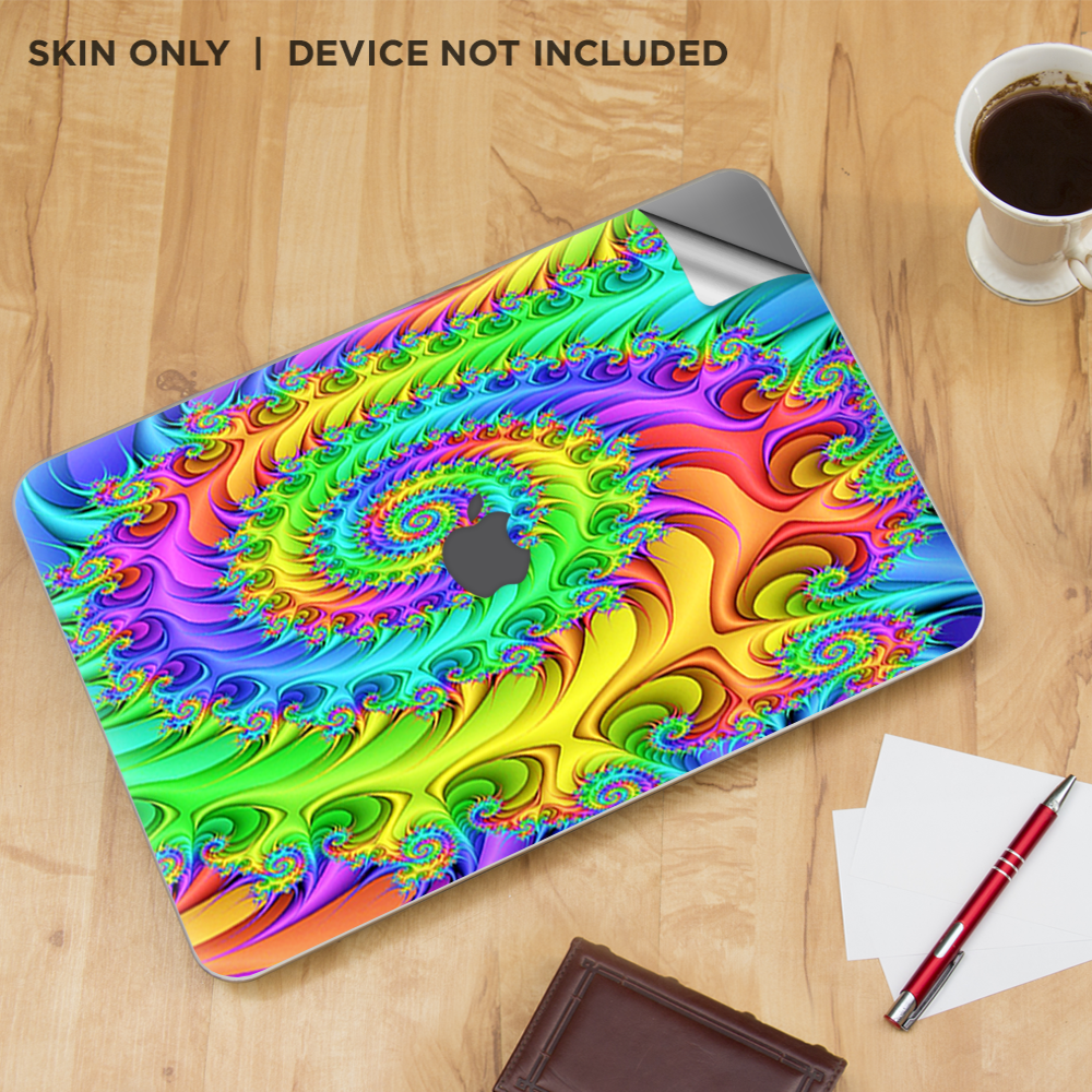 Skins Wrap for MacBook Pro 15 inch Retina Touch Neon Color Swirl Glass Skins Wrap for MacBook Pro 15 inch Retina Touch Neon Color Swirl Glass