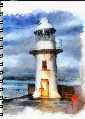 Address Book with Web page Weathered Lighthouse