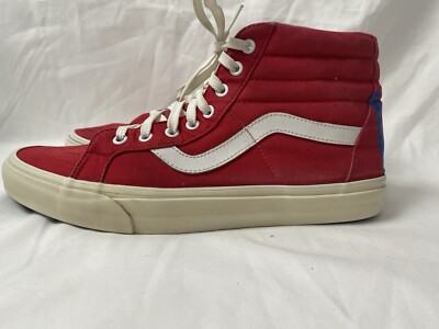 Vans Off The Wall Men's SK8-Hi Reissue 1966 Primary Red Sneakers 721277 Sz 11