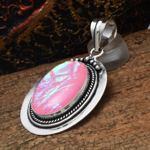 Collier Pendentif PIARA En Argent 925 Avec Pierre Précieuse - Cordon Coton Réglable - 6