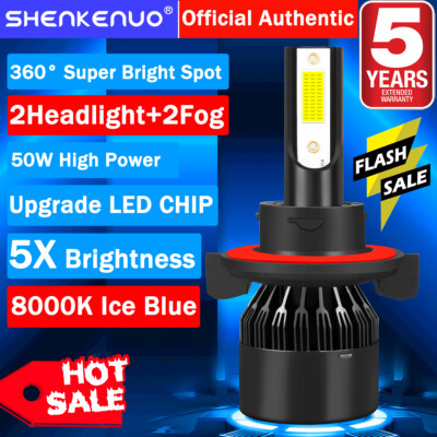 For Chevrolet Camaro 2010-2013 LED Headlight High&Low Beam + Fog Light Bulbs C9L