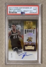 Fred VanVleet 2016 RC Auto /99 PSA 9 Pop 2 None Higher Contenders Rookie Black