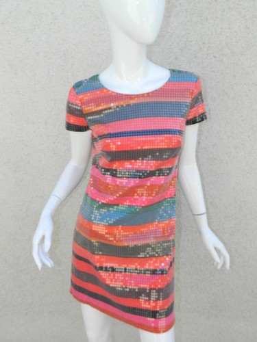 Anthropologie COREY LYNN CALTER Dress Size 0 Glinted Sunset Sequin Mini Party - Picture 6 of 10