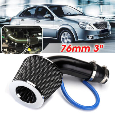 3'' Car Cold Air Intake Filter Induction Kit Pipe Power Flow Hose System 76mm