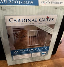 Cardinal Gates Auto-Lock Pet Gate Adjustable Width 26 - 40 / 29.5 H White