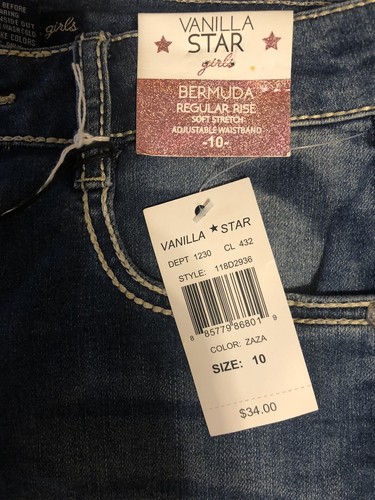 Vanilla Star girls bermuda denim shorts Size 10 - Picture 3 of 5